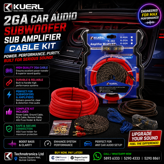 2GA Car Audio Subwoofer Sub Amplifier Cable