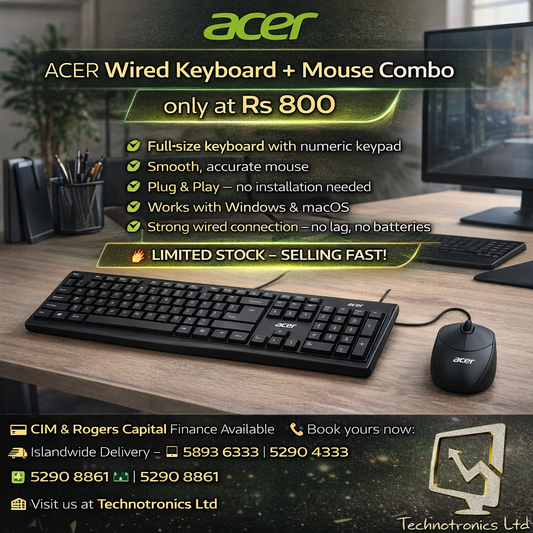 ACER Wired Keyboard + Mouse Combo