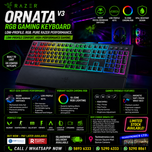 RAZER ORNATA V3 RGB GAMING KEYBOARD