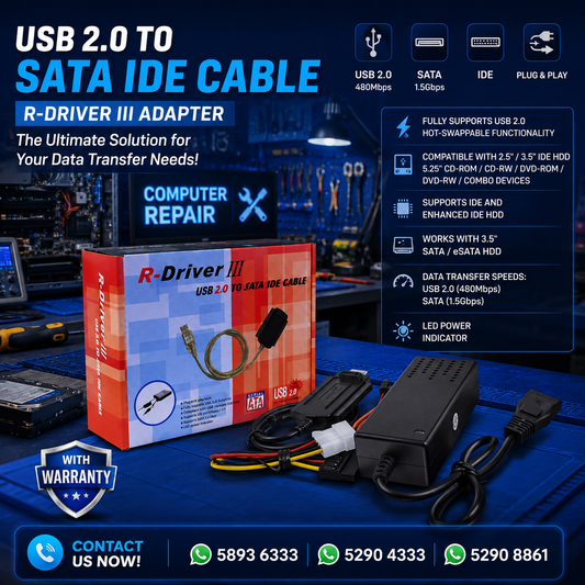 USB 2.0 To SATA IDE Cable WITH POWER.