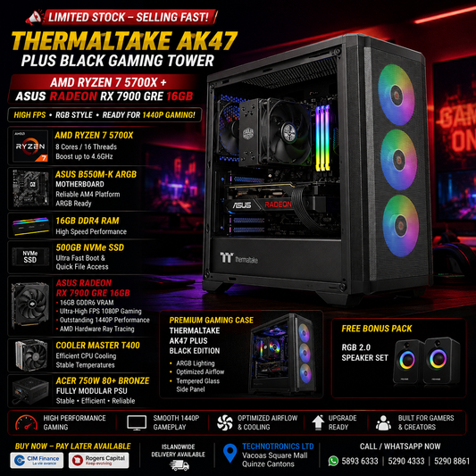 THERMALTAKE AK47 PLUS BLACK GAMING TOWER