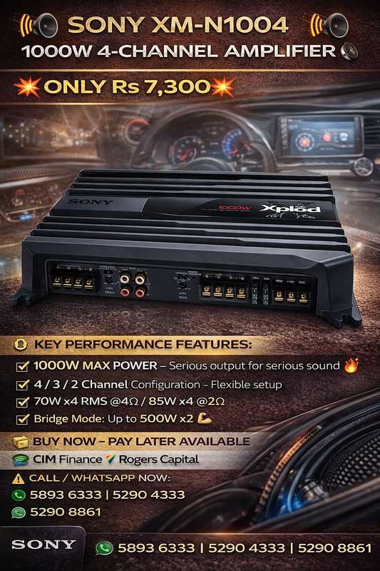 SONY XM-N1004 1000W 4-CHANNEL CAR AMPLIFIER ONLY Rs 7,300 💥
