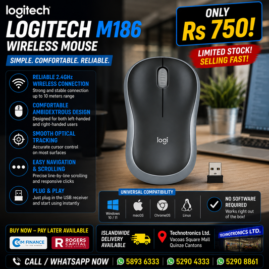 LOGITECH M186 WIRELESS MOUSE