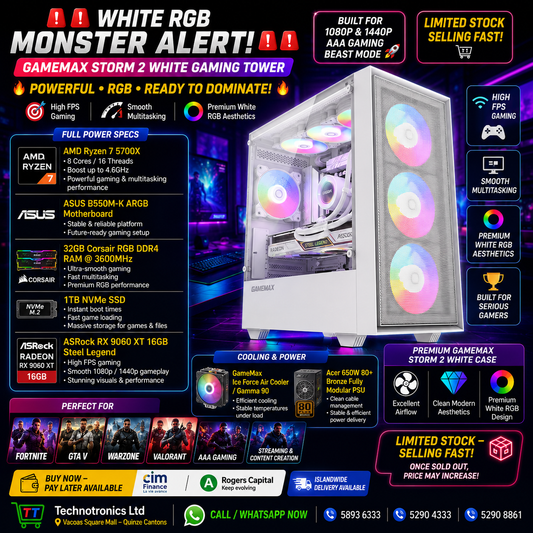 GAMEMAX Storm 2 White Gaming Tower