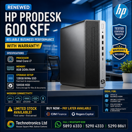 RENEWED HP PRODESK 600 SFF Core i7