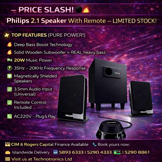 Philips 2.1 Speaker with Remote-Computer Speakers