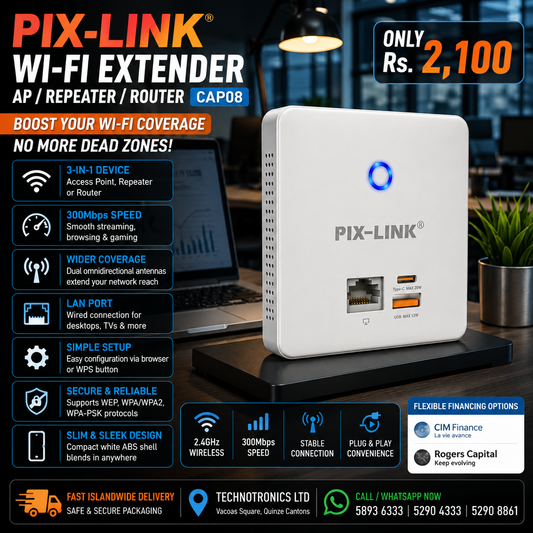 300M Wireless Wifi extender AP CAP08 – Pix-Link