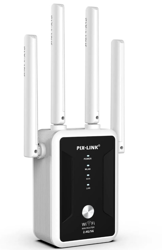 PIXLINK 1200Mpbs WIFI Range Repeater LV AC32 Extender Wireless-AC Dual Band