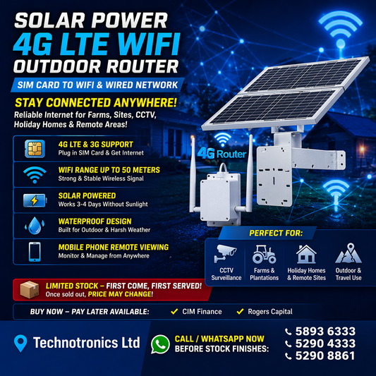 SOLAR POWER 4G OUTDOOR ROUTER with BATTERY