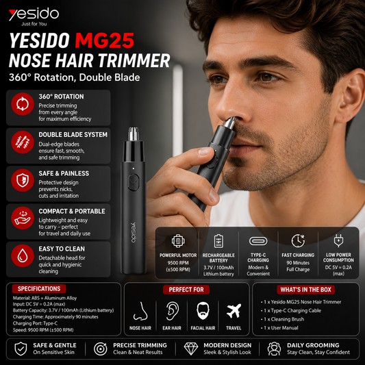 YESIDO MG25 Nose Hair Trimmer