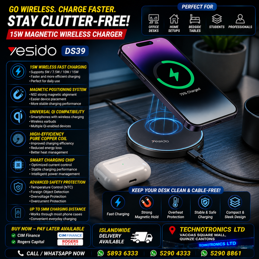 YESIDO DS39 15W Magnetic Wireless Charger