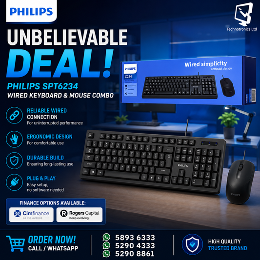 Philips SPT6234 C234 Combo Wired keyboard mouse