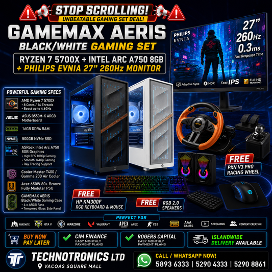 Gamemax AERIS Black/White  GAMING SET