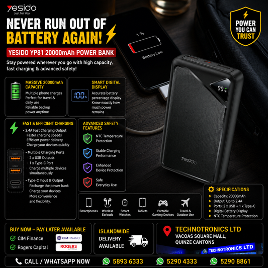YESIDO YP81 20000mAh Power Bank