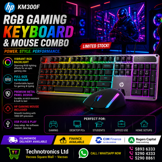 HP KM300F RGB Gaming Keyboard & Mouse Combo