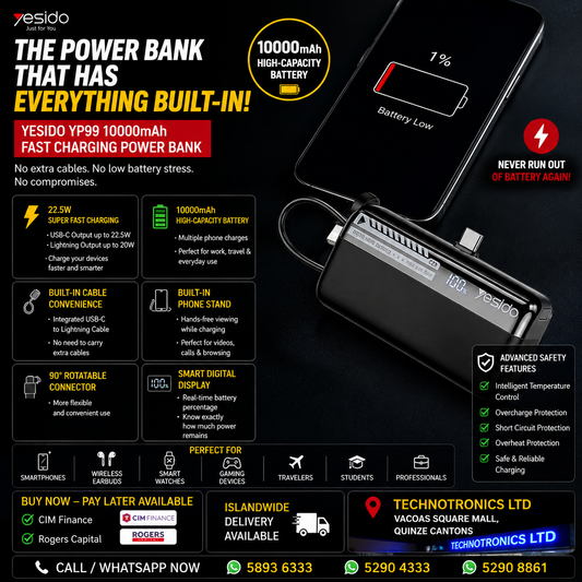YESIDO YP99 10000mAh FAST CHARGING POWER BANK