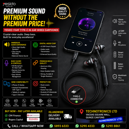 YESIDO YH49 Type-C In-Ear Wired Earphones