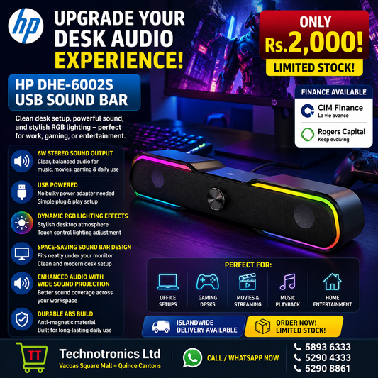 HP DHE-6002S Computer Speaker USB Sound Bar