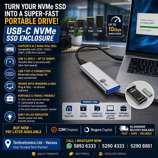 USB 3.1 Gen 2 Type-C to M.2 PCIe SSD NVMe Enclosure