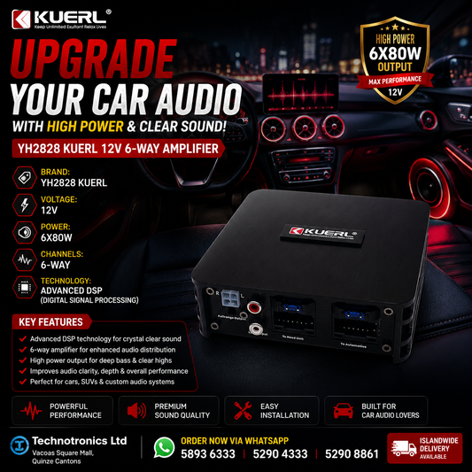 High Power 12V 6 Way  Amplifier 6X80W  Car audio Kuerl  Amplifier