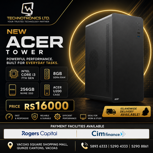 Acer U200 Tower PC | INTEL i5 7th Gen | 8GB DDR4 RAM | 256GB NVMe SSD
