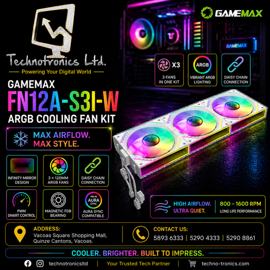 Gamemax FN12A-S3I-W Cooling Fan
