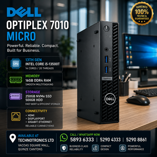 Renewed Dell OptiPlex 7010 Micro – Core i5 13th Gen