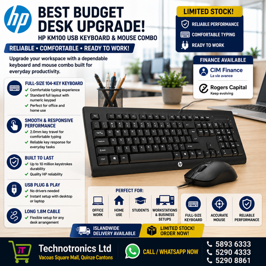 HP KM100 USB Keyboard & Mouse Combo