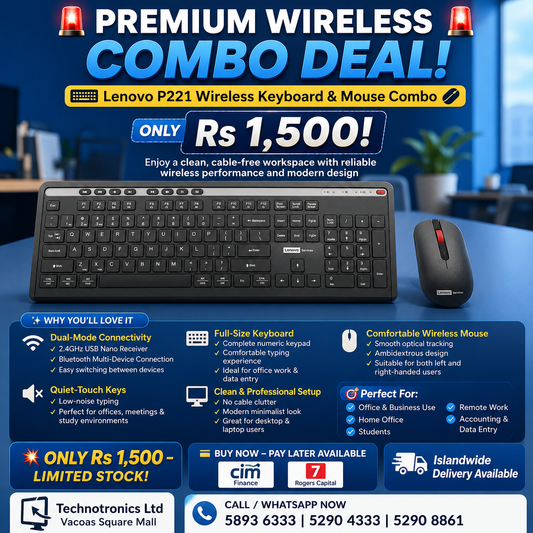 Lenovo P221 Wireless Keyboard & Mouse Combo