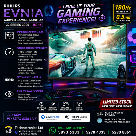 Philips Evnia Curved Gaming Monitor 32 Series 3000 – 180Hz
