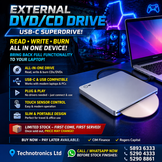 External DVD Writer Drive USB Type C Superdrive with Touch Sensor