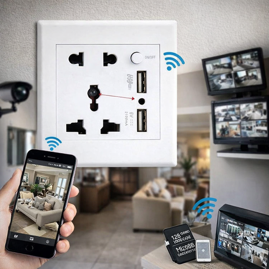 WiFi Electrical Outlet Spy Camera – Discreet  Security!