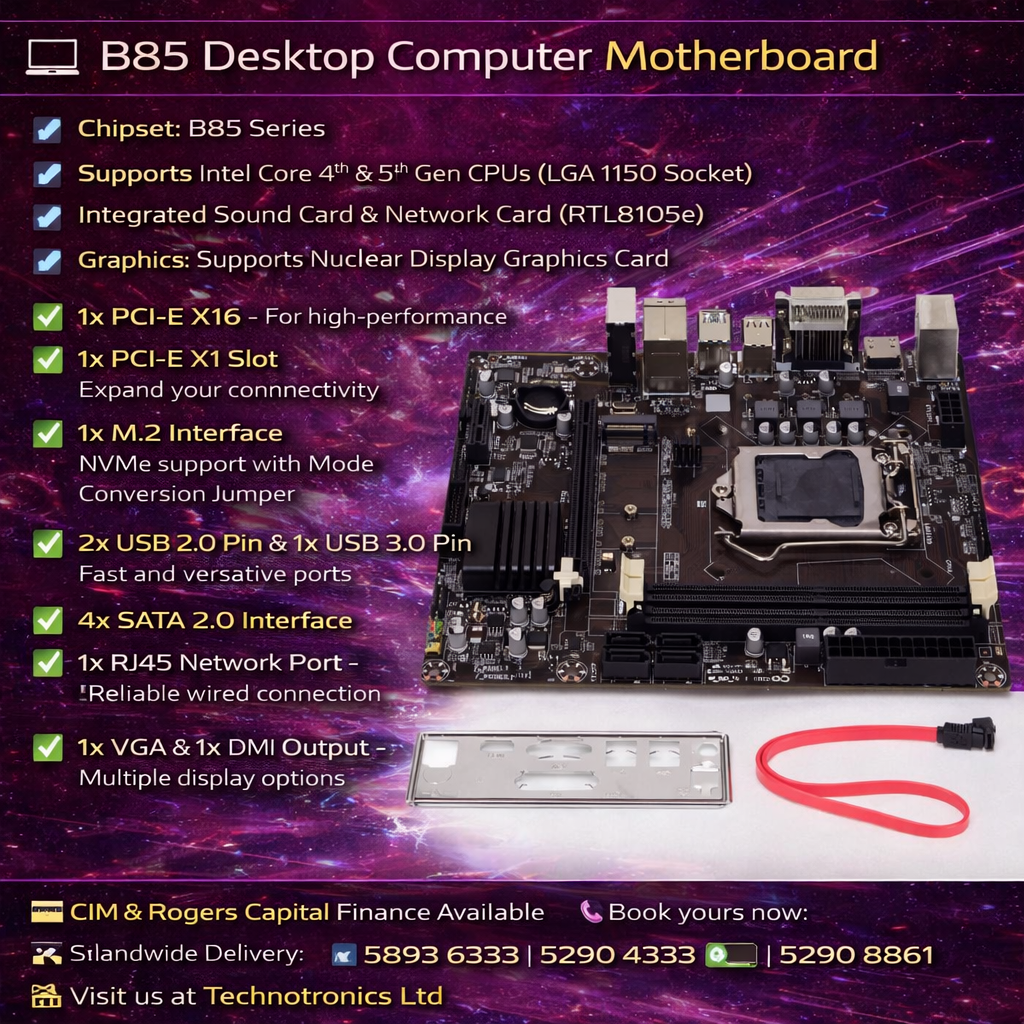 INTEL MOTHERBOARD  SOCKET  1150-B85 Desktop Computer Motherboard M.2 NVME