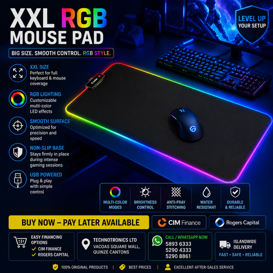 XXL RGB Mouse Pad Black