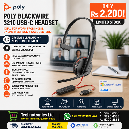 Poly Blackwire 3210 USB/ Type C Headset