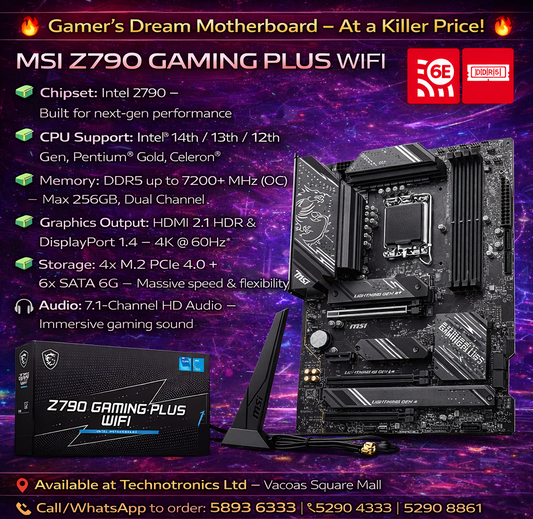 MSI INTEL Motherboard Z790 GAMING PLUS WIFI