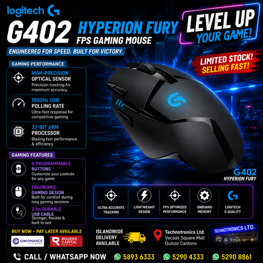 LOGITECH G402 HYPERION FURY FPS GAMING MOUSE