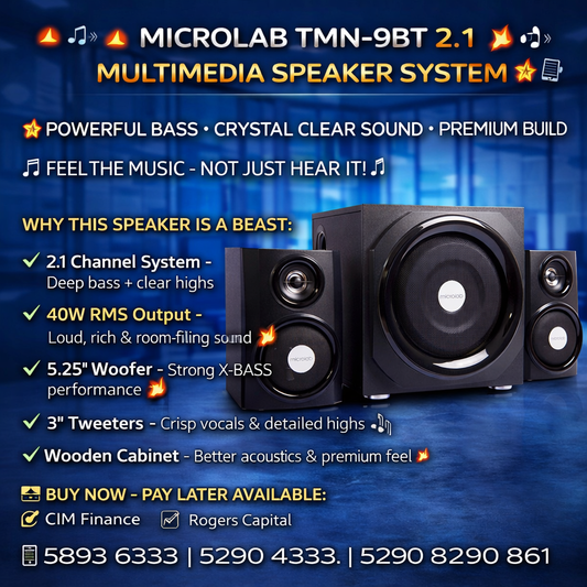 MICROLAB TMN-9BT 2.1 MULTIMEDIA SPEAKER SYSTEM