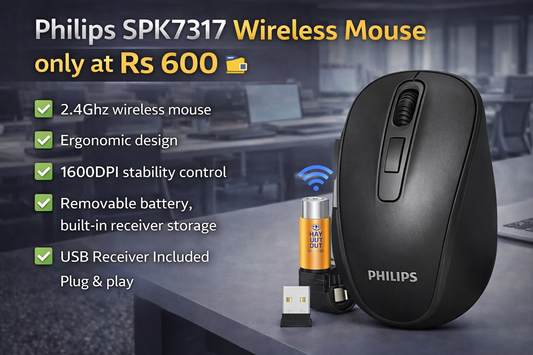 PHILIPS SPK7317 WIRELESS MOUSE – ONLY Rs 600