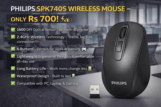 PHILIPS SPK7405 WIRELESS MOUSE – ONLY Rs 700