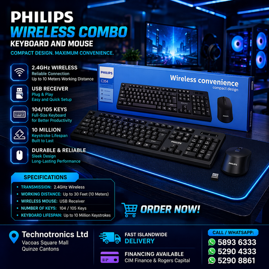 Philips Wireless Combo Keyboard and M0use
