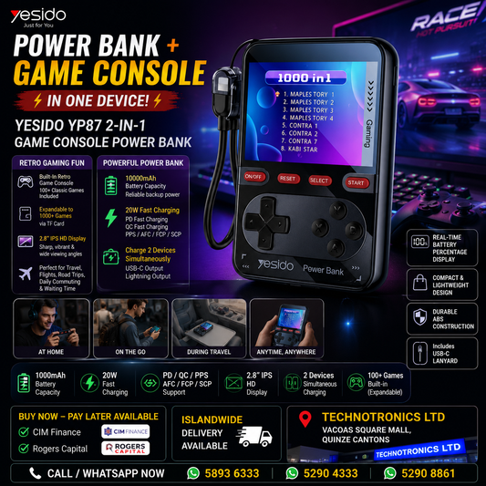 YESIDO YP87 2-in-1 Game Console Power Bank