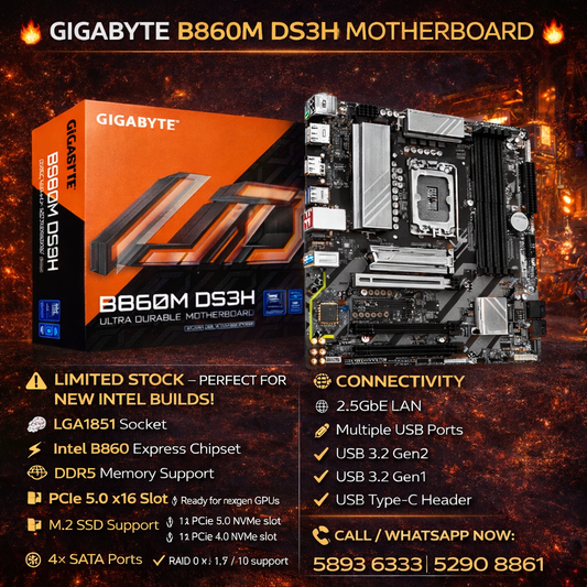 GIGABYTE B860M DS3H INTEL MOTHERBOARD