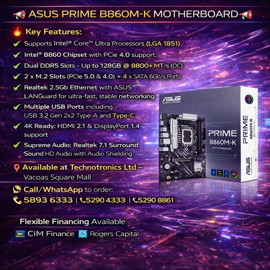 ASUS PRIME B860M-K INTEL Motherboard