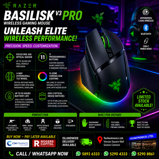 RAZER BASILISK V3 PRO WIRELESS GAMING MOUSE