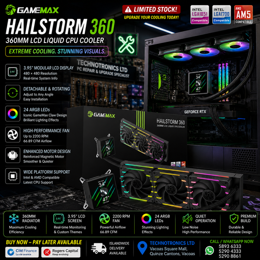 GAMEMAX HAILSTORM 360 Black  HIGH-PERFORMANCE CPU LIQUID COOLER
