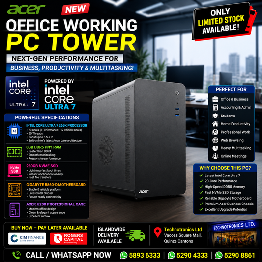 BRAND NEW ACER OFFICE WORKING PC – INTEL CORE ULTRA 7!